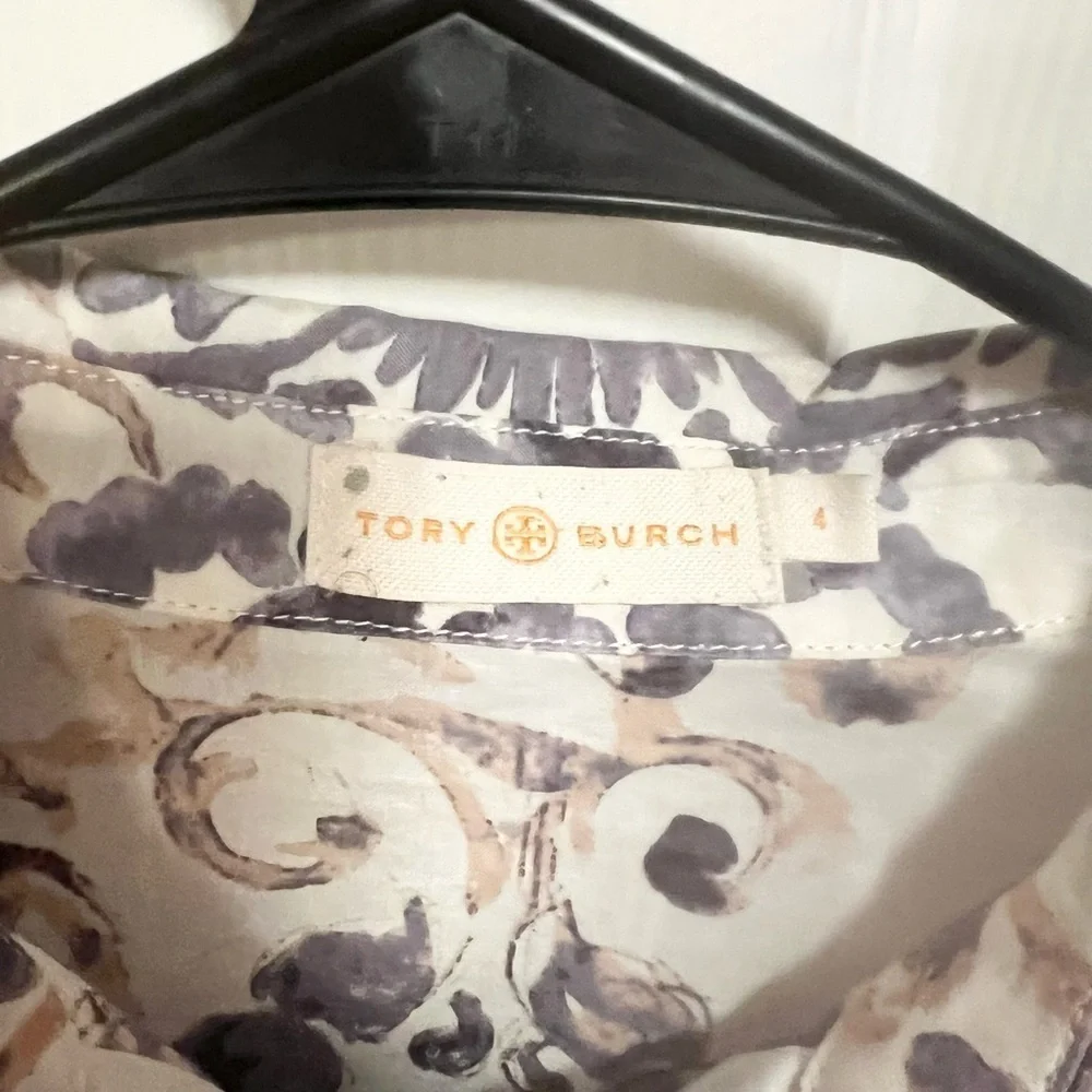 Tory Burch Brigitte Medallion silk Cotton Long-Sleeve Button-Up Blouse